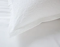 Corvo Pillow Sham, Geometric, White,