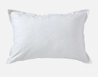 Corvo Pillow Sham, Geometric, White,