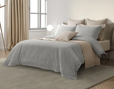 Montego Duvet Cover, Cotton, Geometric, Green,