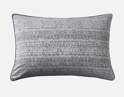 Porter Pillow Sham, Geometric, Grey,