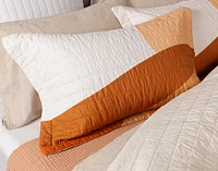 Golden Hills Cotton Quilt Set, Scenic, Orange, King