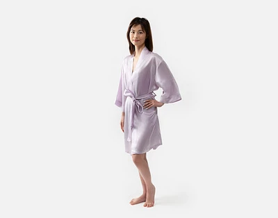 Silk Blend Kimono Robe