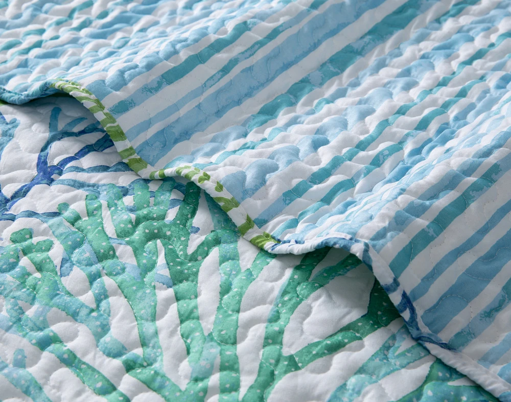 Nori Recycled Polyester Coverlet Set**