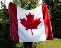 Canada Flag Fleece Throw, Scenic, White