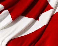 Canada Flag Fleece Throw, Scenic, White