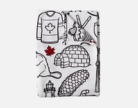 Welcome To Canada Fleece Throw, Scenic, White