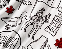 Welcome To Canada Fleece Throw, Scenic, White