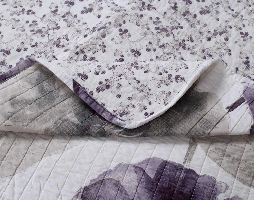 Nocturne Floral Cotton Quilt Set