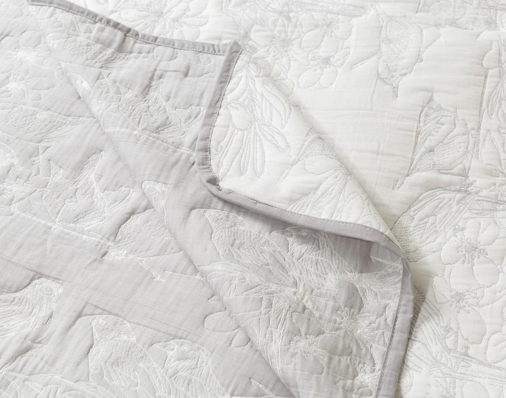 Wren Cotton Jacquard Quilt Set