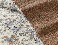 Millie Floral Cotton Quilt Set, Floral, Brown,