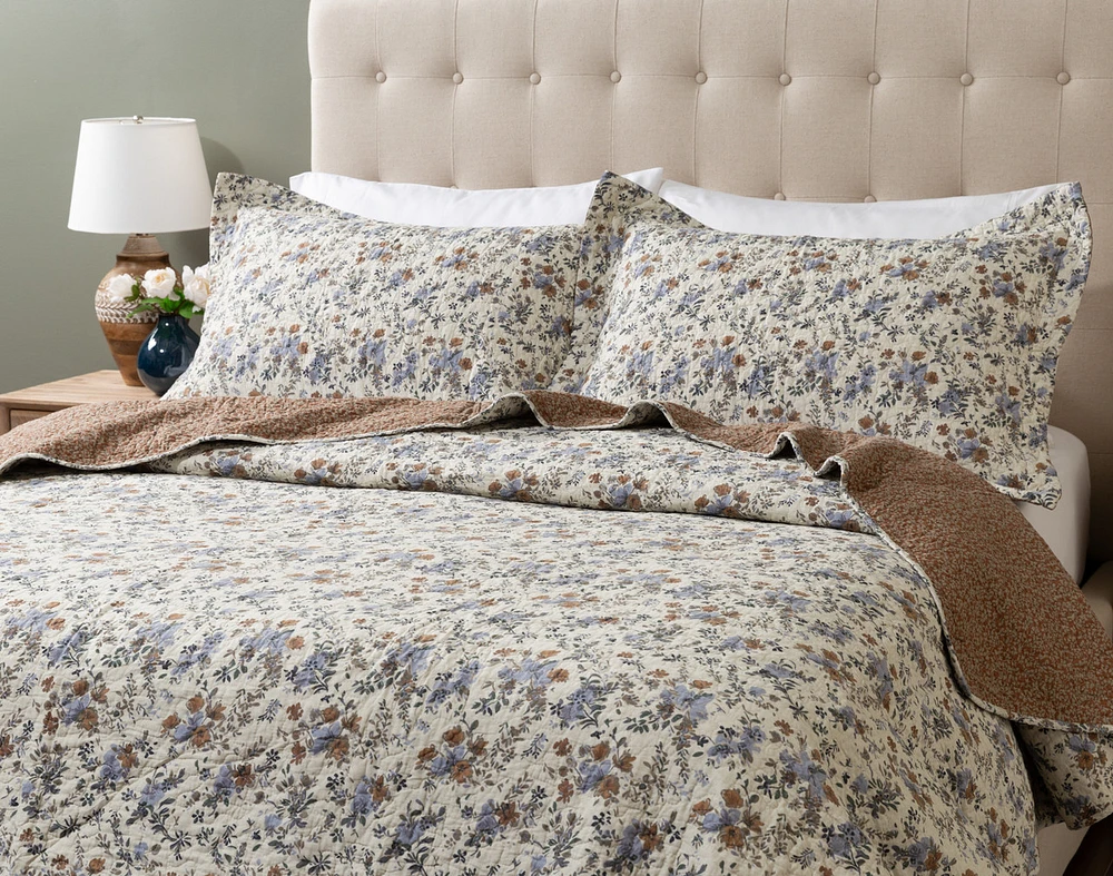 Millie Floral Cotton Quilt Set