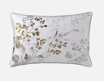 Sasha Botanical Pillow Sham, Botanical, White,