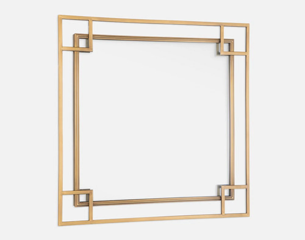 Myla Metal Frame Wall Mirror, Scenic, Gold