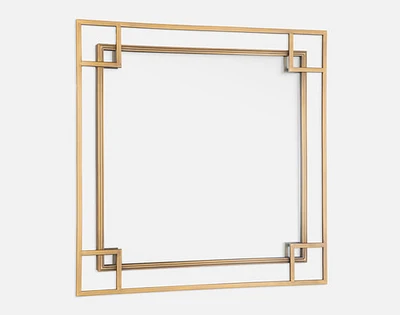 Myla Metal Frame Wall Mirror, Scenic, Gold