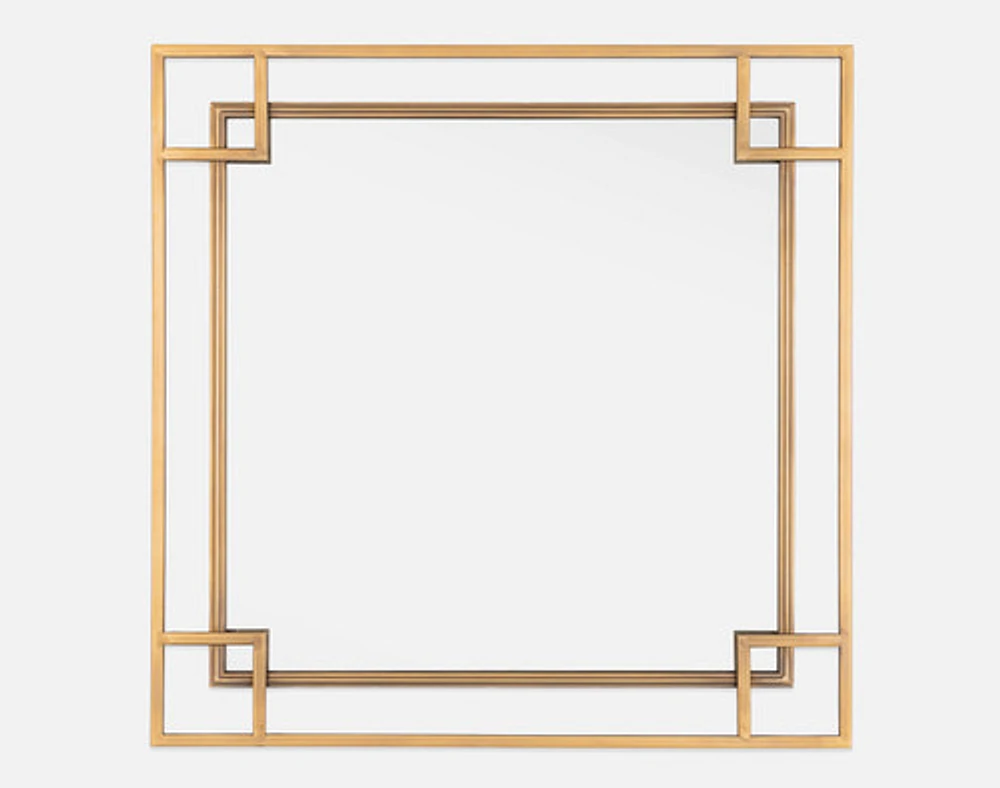 Myla Metal Frame Wall Mirror, Scenic, Gold