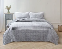 Delray Striped Cotton Quilt Set