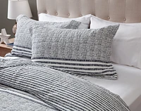 Delray Striped Cotton Quilt Set