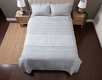 Delray Striped Cotton Quilt Set