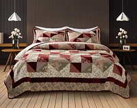 Clara Velvet Patchwork Quilt Set