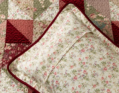 Clara Velvet Patchwork Quilt Set