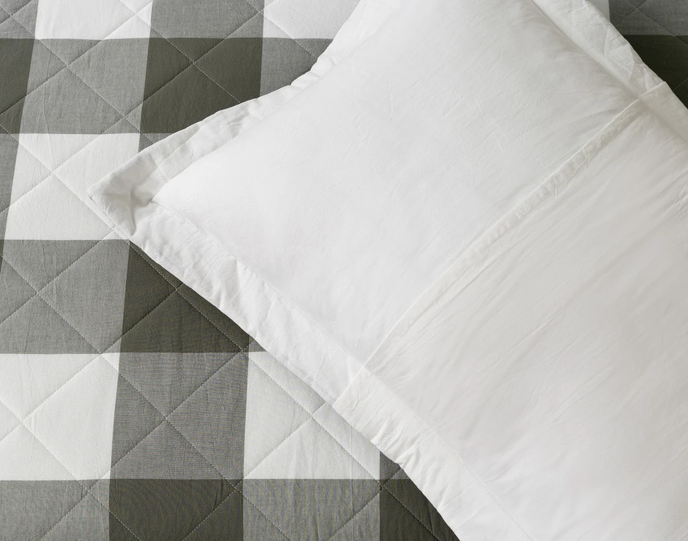 Wellington Pine Gingham Cotton Quilt Set