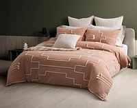 Canyonlands Duvet Cover, Cotton, Geometric, Beige,