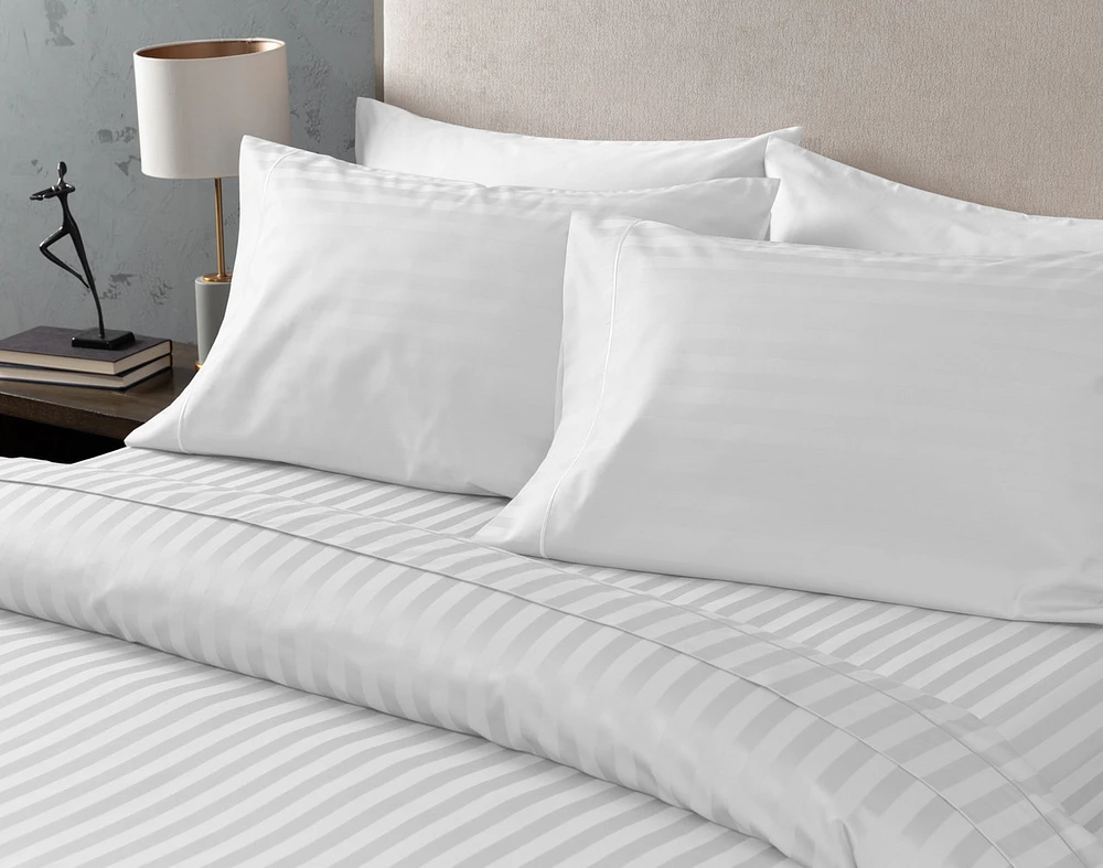 Luxor Egyptian Cotton Duvet Cover Set - White