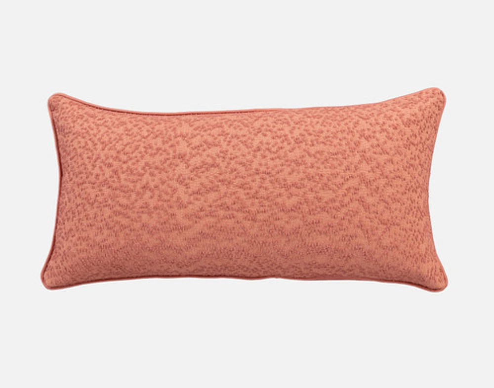 Mahara Boudoir Pillow Cover, Geometric, Orange, 24" x 12"