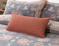 Mahara Boudoir Pillow Cover, Geometric, Orange, 24" x 12"