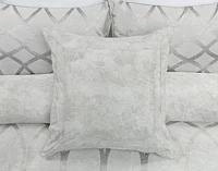 Metropolitan Euro Sham, Geometric, Grey, 26" x 26"