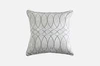 Metropolitan Square Cushion Cover, Geometric, Grey, 18" x 18"