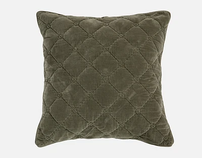 Silas Euro Sham, Geometric, Green