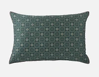 Astra Velvet Pillow Sham, Botanical, Green, King