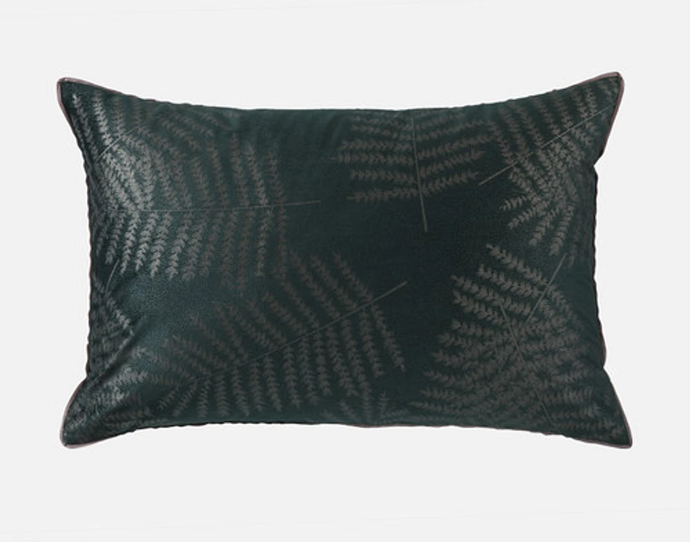 Astra Velvet Pillow Sham, Botanical, Green,