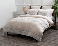 Striation Duvet Cover, Geometric, Beige, Double