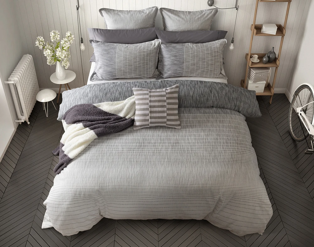 Halston Cotton Jacquard Duvet Cover