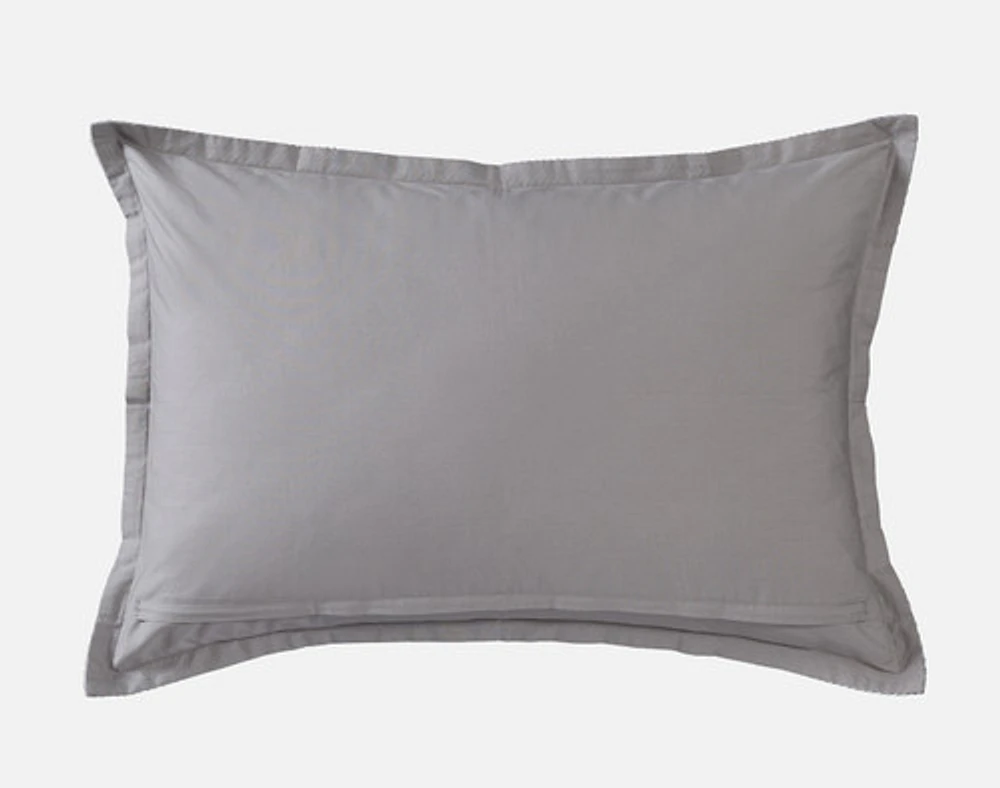 Halston Cotton Jacquard Pillow Sham, Geometric, White, Queen