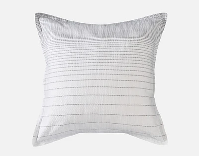 Halston Cotton Jacquard Euro Sham, Geometric, White