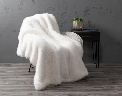 Arctic Fox Faux Fur Throw
