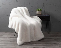 Arctic Fox Faux Fur Throw