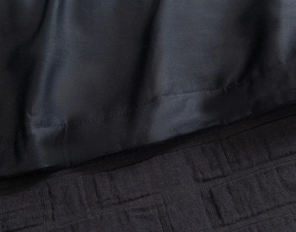 Jetset Black Duvet Cover, Cotton, Geometric,