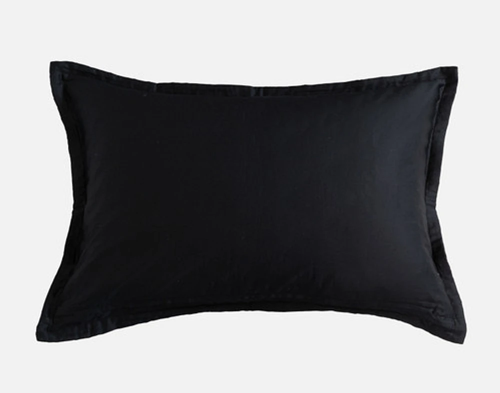 Jetset Black Pillow Sham, Geometric,