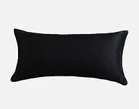 Jetset Black Boudoir Pillow Cover, Geometric, 24" x 12"