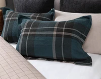 Marlon Plaid Duvet Cover, Geometric, Green,