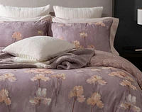 Irisette Floral Duvet Cover, Cotton, Floral, Purple,
