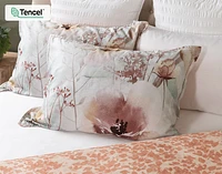 Lastlight Duvet Cover, TENCEL Lyocell, Botanical, White,