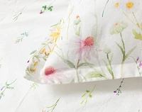 Lena Pillow Sham, Floral, White,