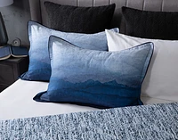 Pacifica Blue Duvet Cover, Cotton, Ombre,