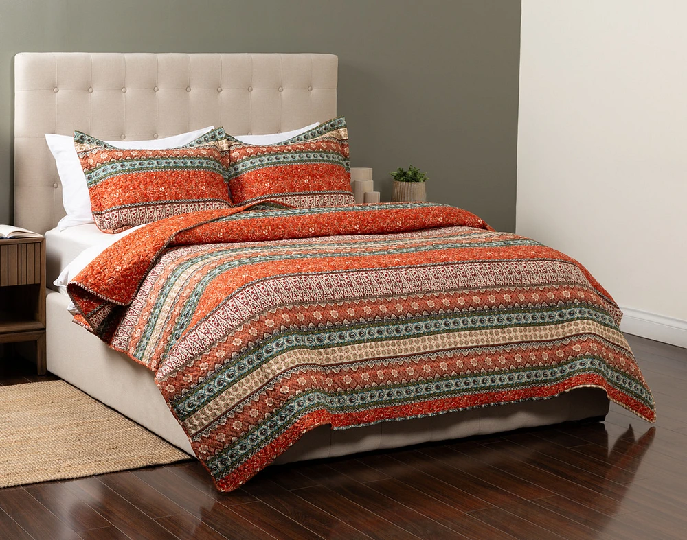 Varna Recycled Polyester Coverlet Set**