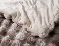 Bubble Faux Fur Comforter Set